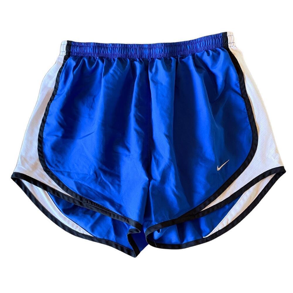 Nike Dri-Fit Lined Blue White Shorts Size Small 0611W‎